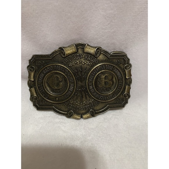 Lewis Buckles CB Two Way Radio Belt Buckle Freedom Of Speech - Picture 3 of 3